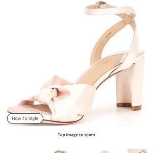 Antonio Melani Tess Satin Knotted Heels, Champagne Color
